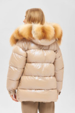 Зимняя куртка Mila Nova К-183 бежевая — изображение 5