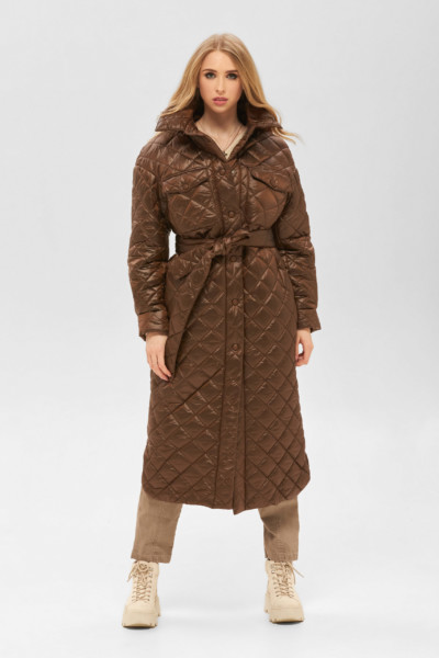 Демісезонний плащ Mila Nova ПВ-216 шоколад