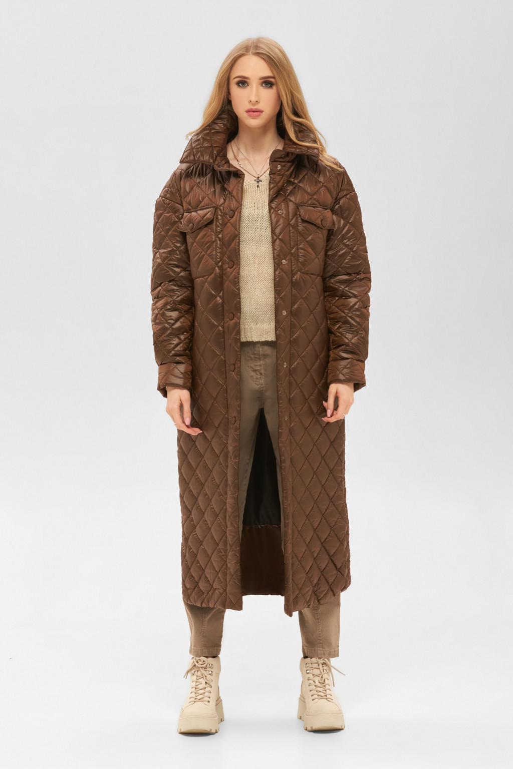 Демісезонний плащ Mila Nova ПВ-216 шоколад - Зображення 2