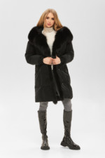 Зимняя куртка Mila Nova К-170 черная — изображение 2