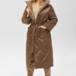 Зимний плащ Mila Nova ПВ-219 шоколад