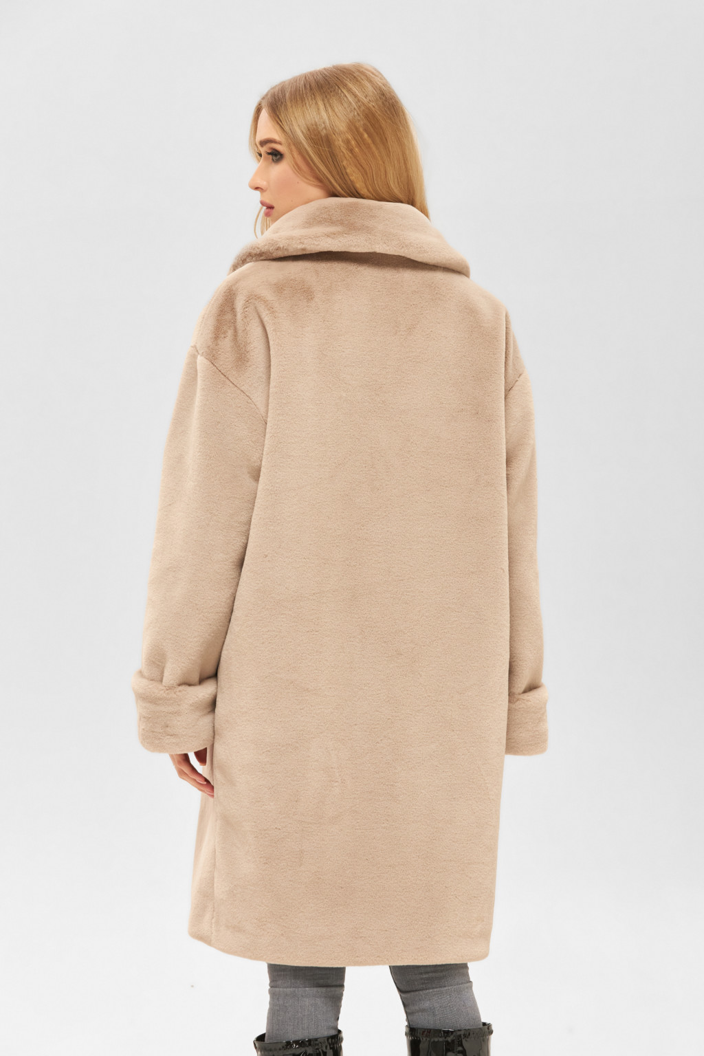 Зимняя шуба Mila Nova ПВ-213 бежевая — изображение 3