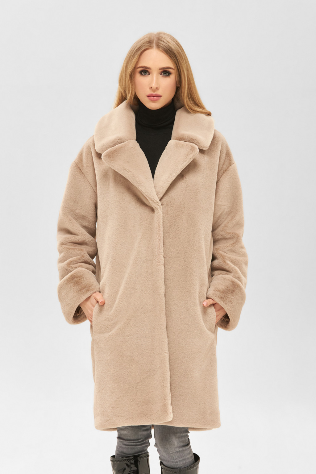 Зимняя шуба Mila Nova ПВ-213 бежевая — изображение 2