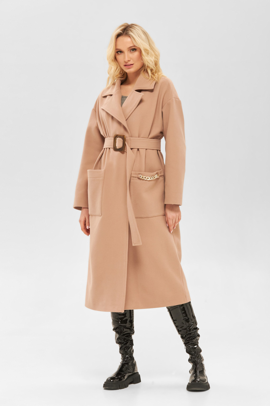 Демісезонне пальто Mila Nova ПВ-234 пряжене молоко - Зображення 1