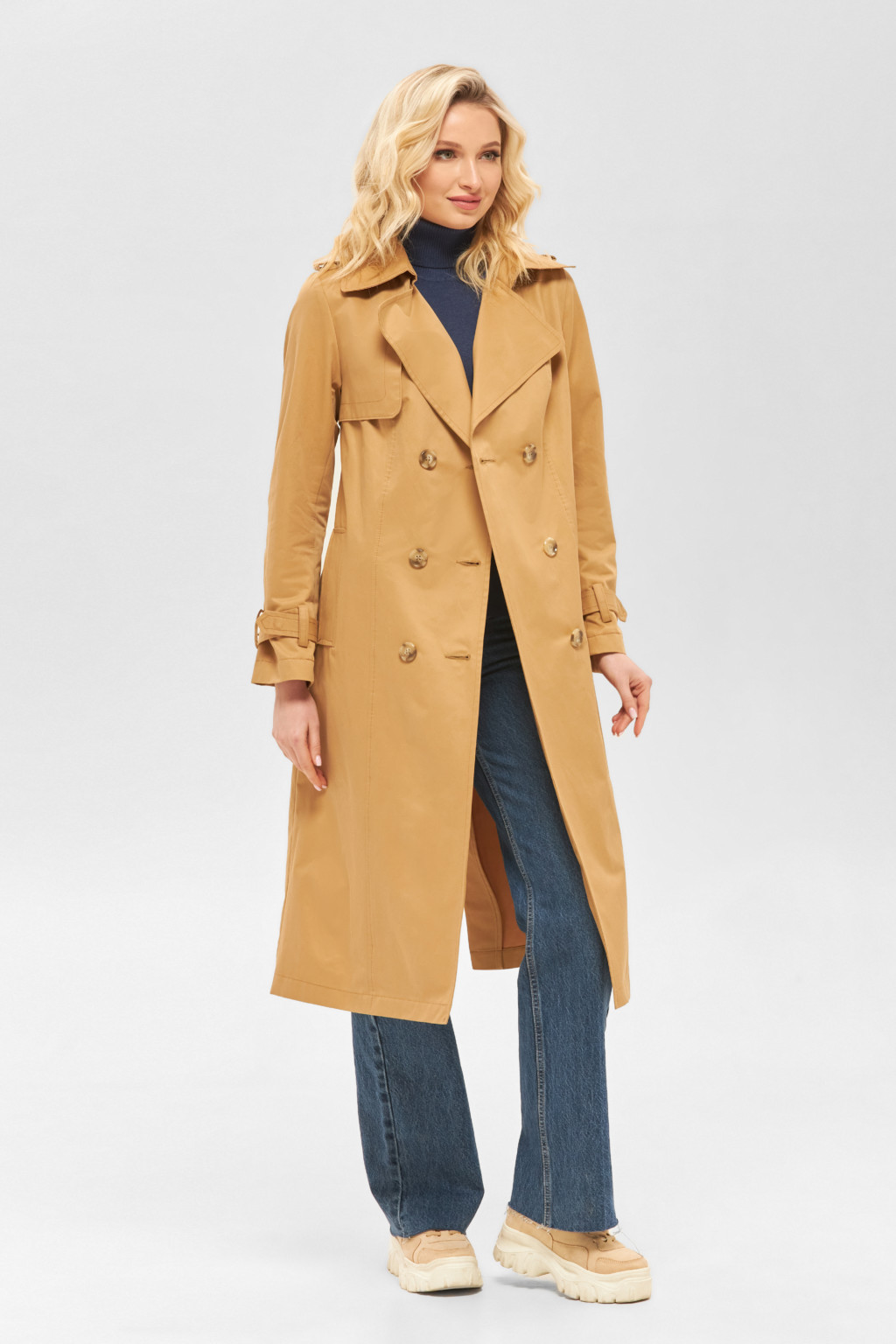 Демісезонний тренч Mila Nova Q-88 єх кемел - Зображення 3