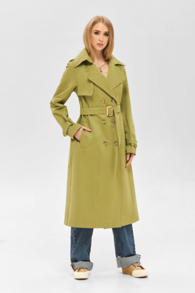 Демисезонный тренч Mila Nova Q-88 оливка
