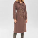 Демисезонный тренч Mila Nova Q-88 темная фреза