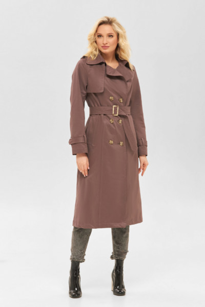 Демисезонный тренч Mila Nova Q-88 темная фреза