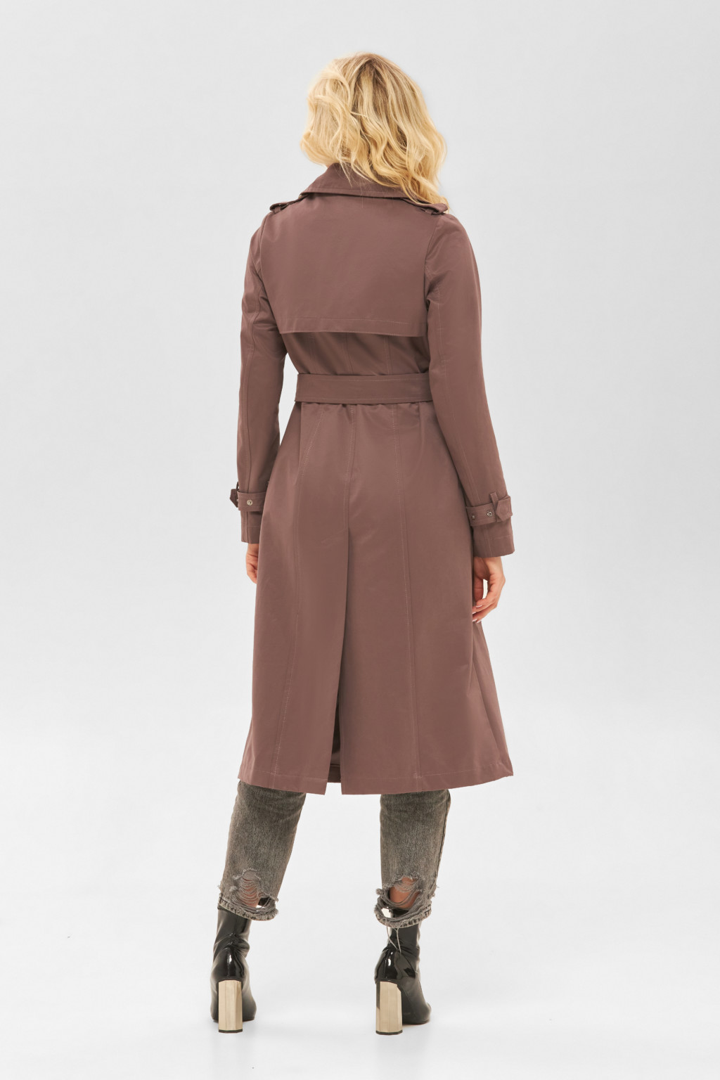 Демисезонный тренч Mila Nova Q-88 темная фреза — изображение 2