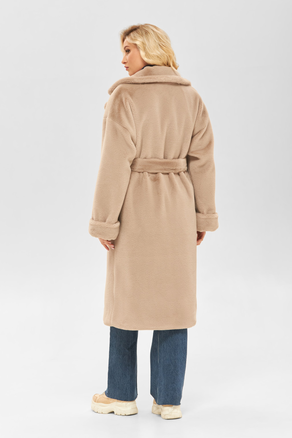 Зимняя шуба Mila Nova ПВ-233 бежевая — изображение 2