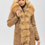 Зимняя парка Mila Nova П-96ех Бежевый + голд