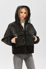 Демисезонная куртка Mila Nova К-156 черный — изображение 3