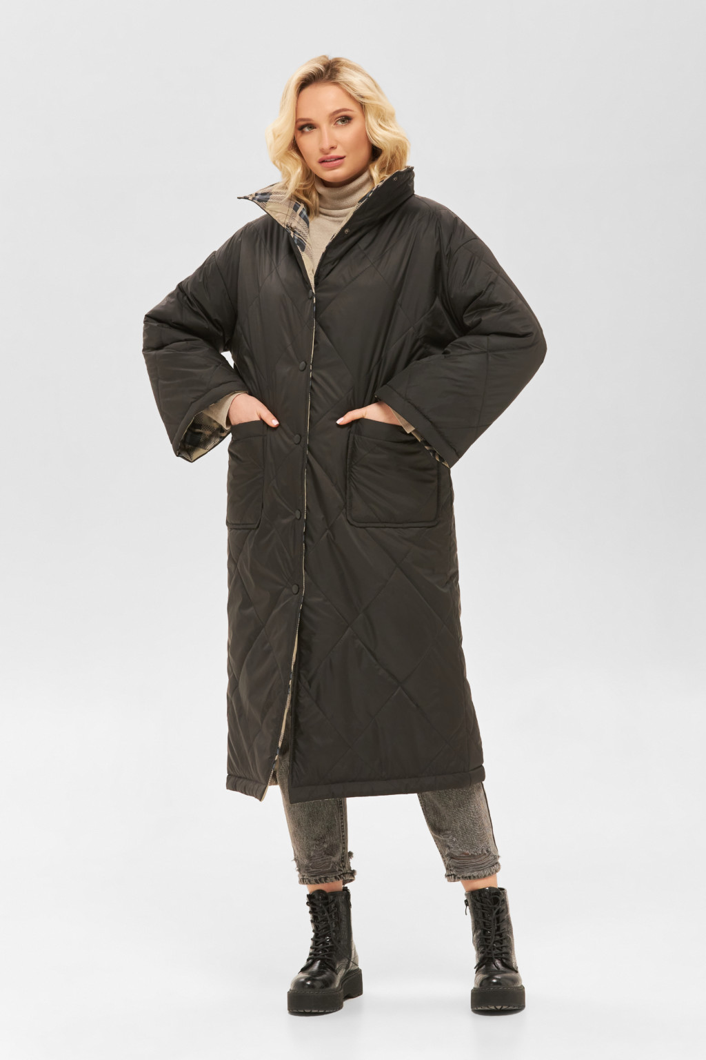 Демісезонний плащ Mila Nova ПВ-219 чорний - Зображення 2