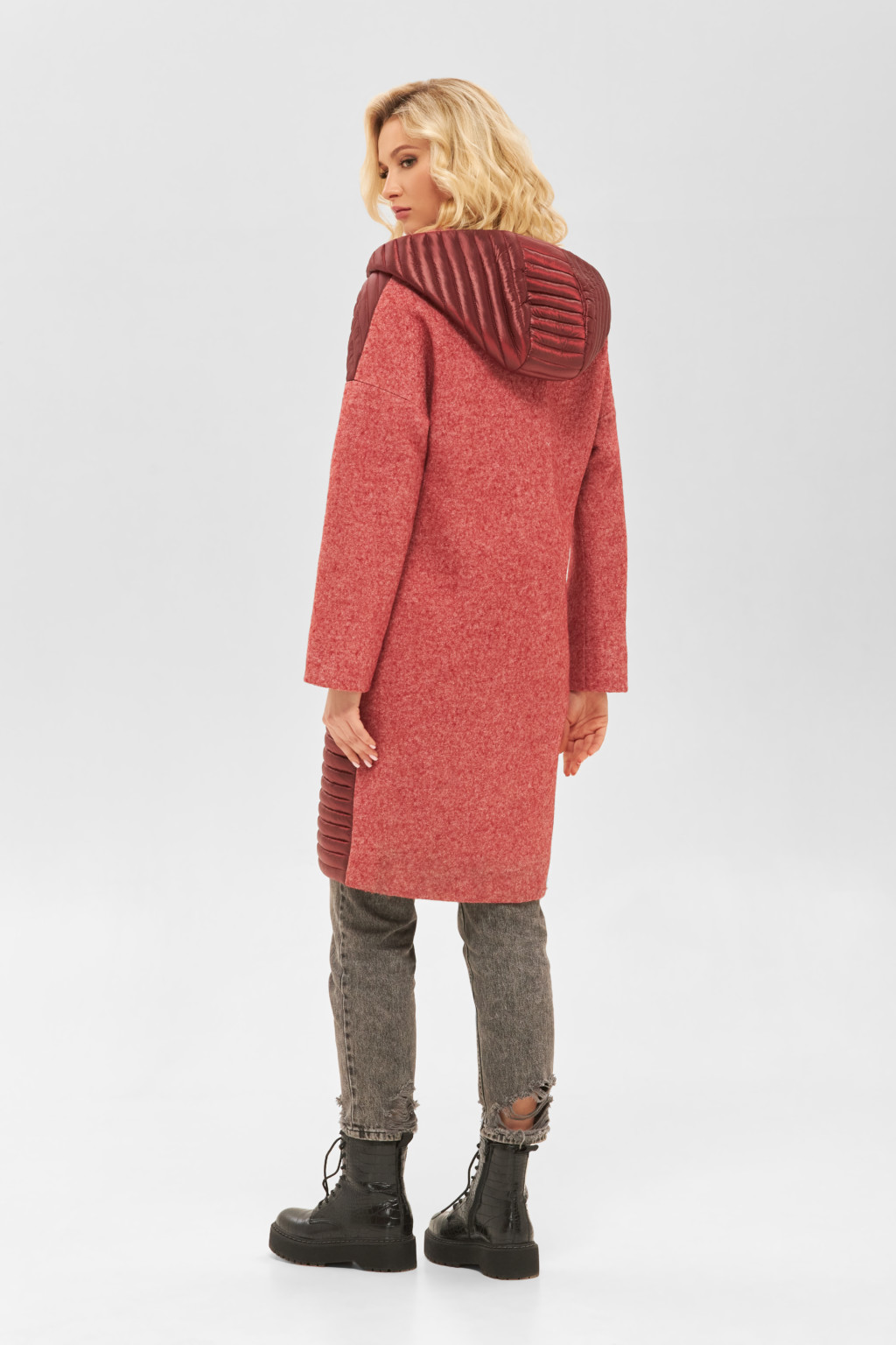 Демісезонне пальто Mila Nova ПВ-158 червоний - Зображення 3