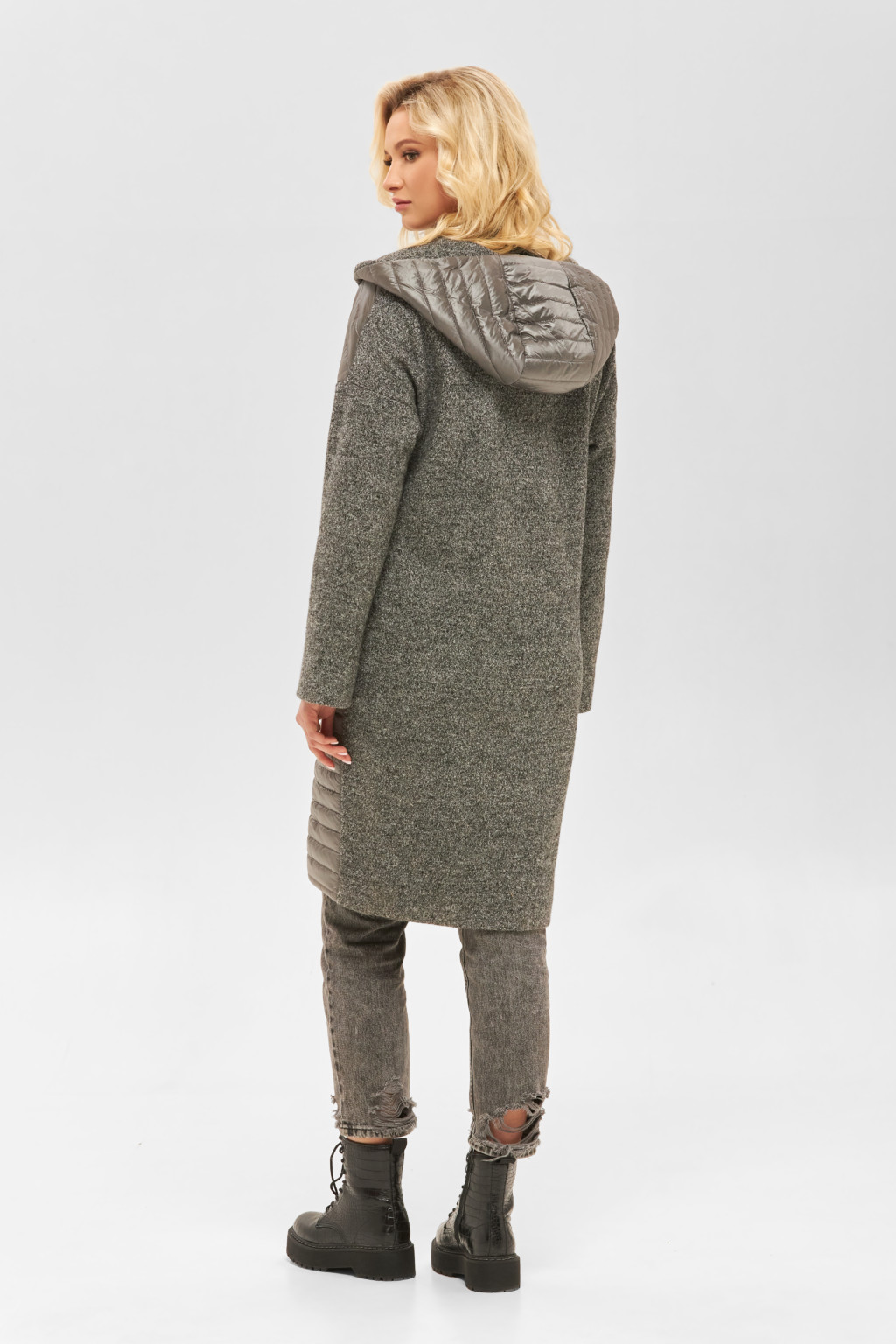 Демисезонное пальто Mila Nova ПВ-158 серый — изображение 3