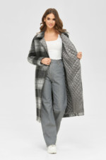 Демисезонное пальто Mila Nova ПВ-68 серая клетка — изображение 2