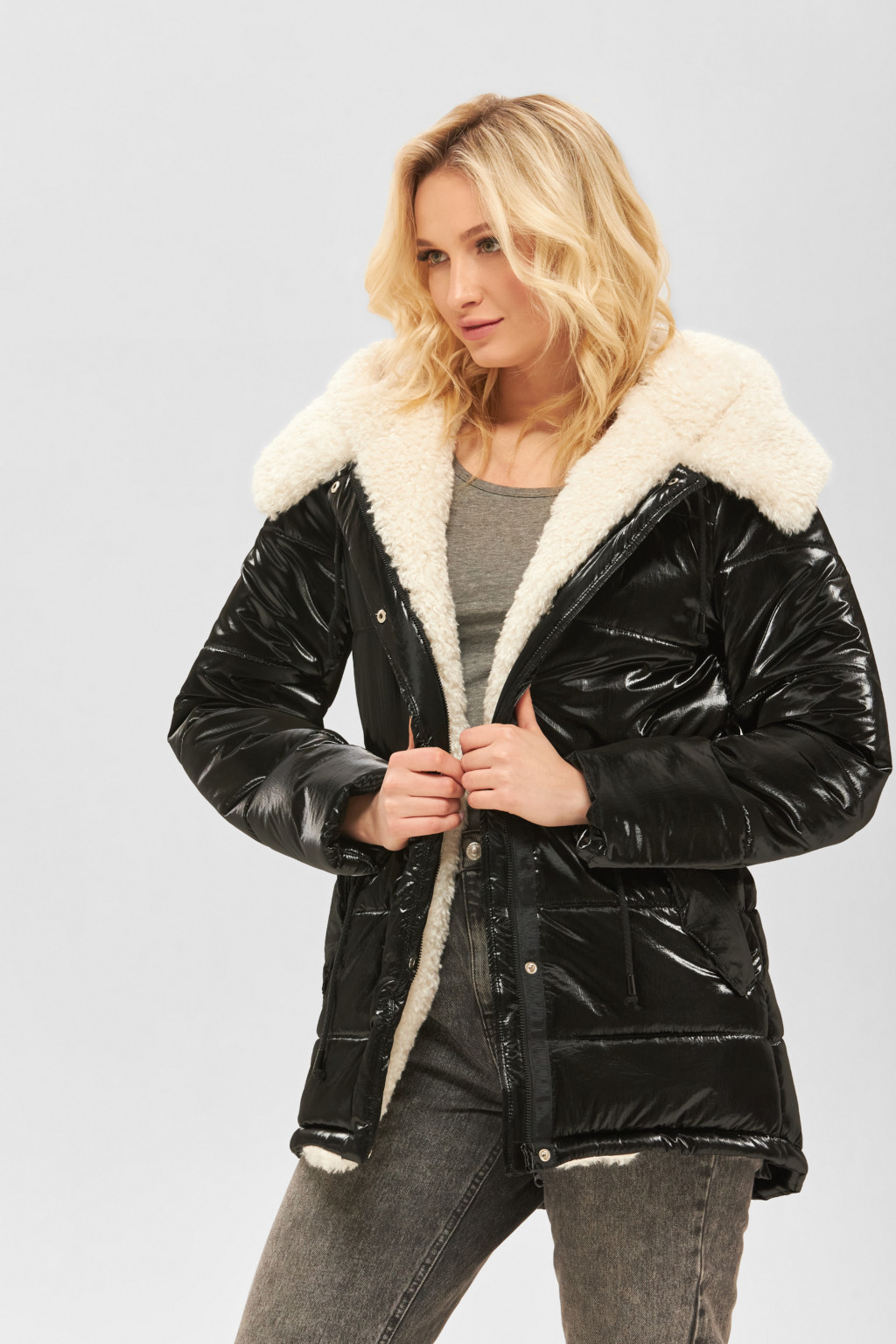 Зимняя куртка Mila Nova К-182 черная — изображение 2