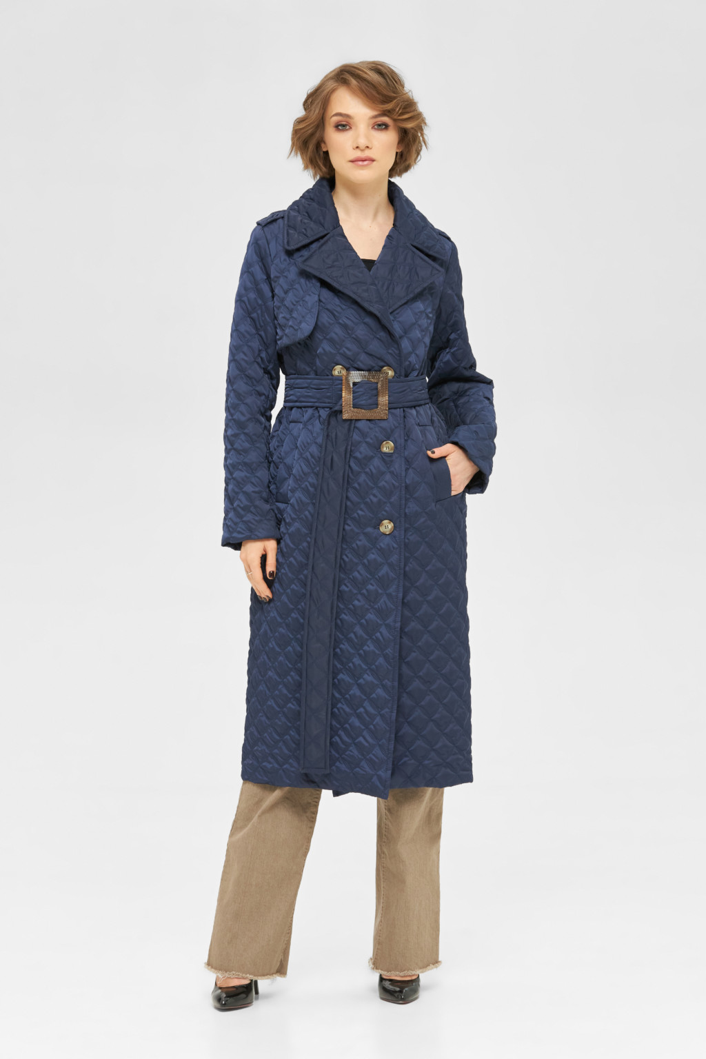 Демисезонный плащ Mila Nova ПВ-245 синий — изображение 1