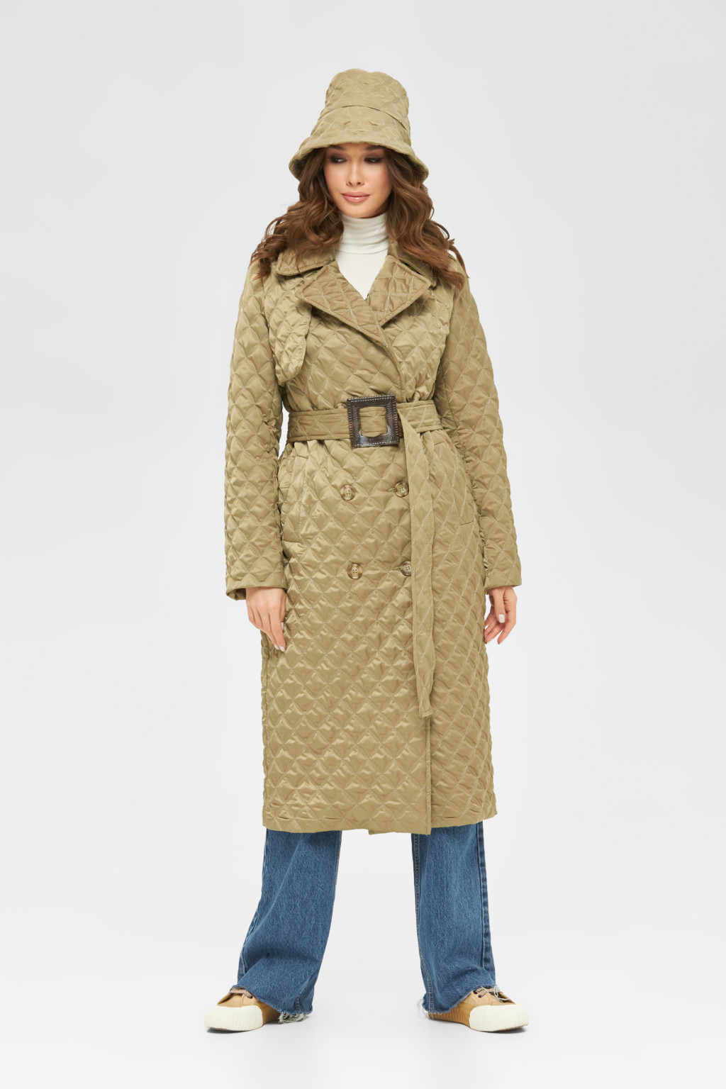 Демисезонный плащ Mila Nova ПВ-245 хаки — изображение 2