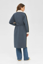 Демісезонне пальто Mila Nova ПВ-244 молоко+денім - Зображення 2