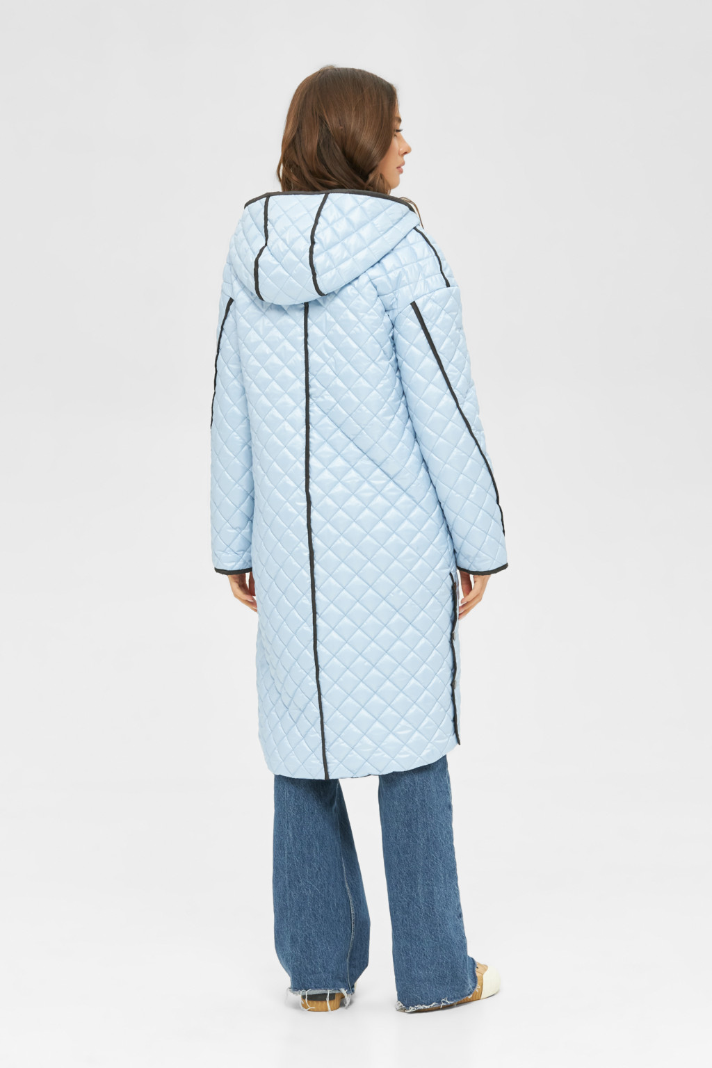 Демисезонный плащ Mila Nova ПВ-250 голубой+черный — изображение 3