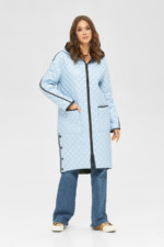 Демисезонный плащ Mila Nova ПВ-250 голубой+черный