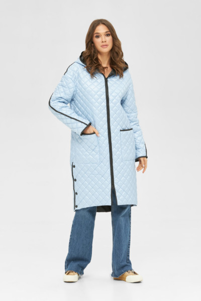 Демисезонный плащ Mila Nova ПВ-250 голубой+черный