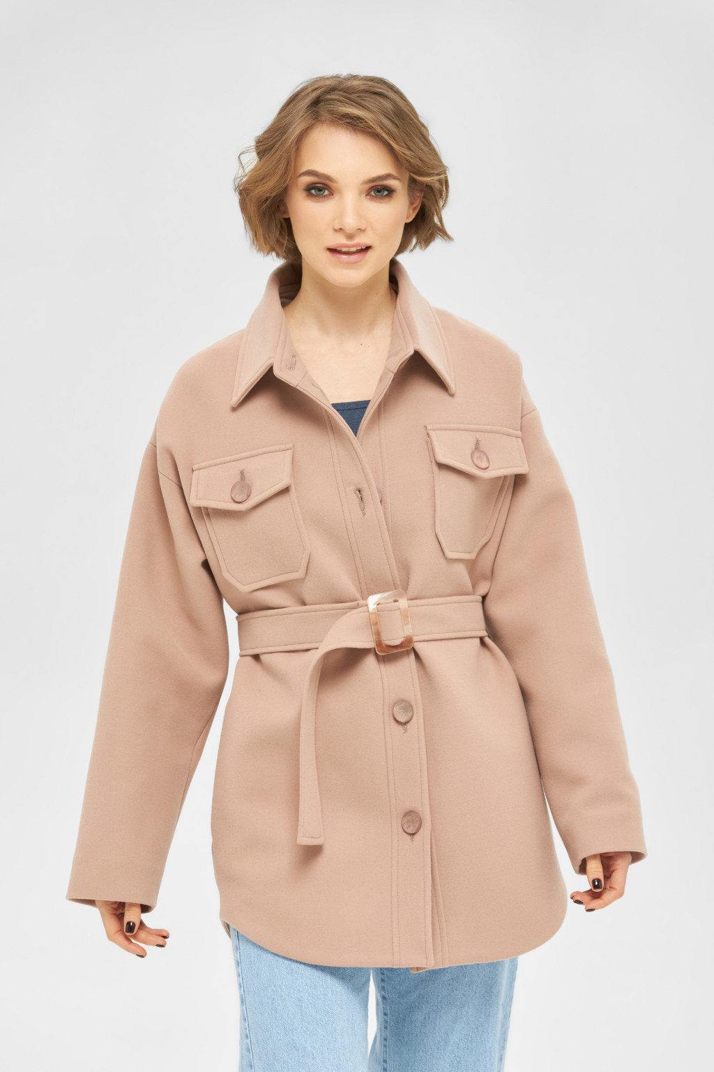 Демисезонное пальто Mila Nova ПВ-247 топлёное молоко — изображение 1