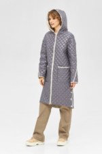 Демисезонный плащ Mila Nova ПВ-250 сирень+молоко