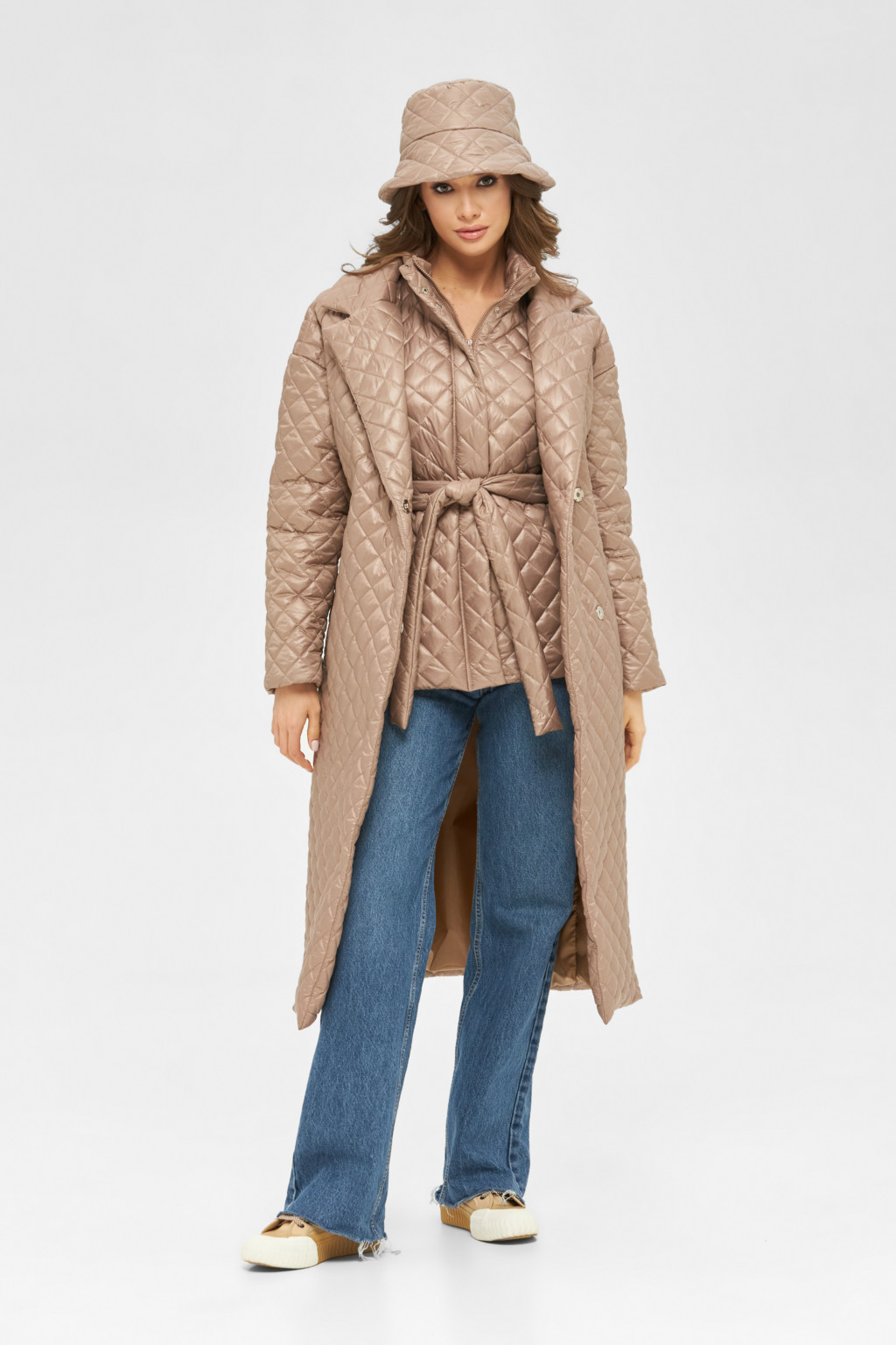 Демисезонный плащ Mila Nova ПВ-252 капучино — изображение 3