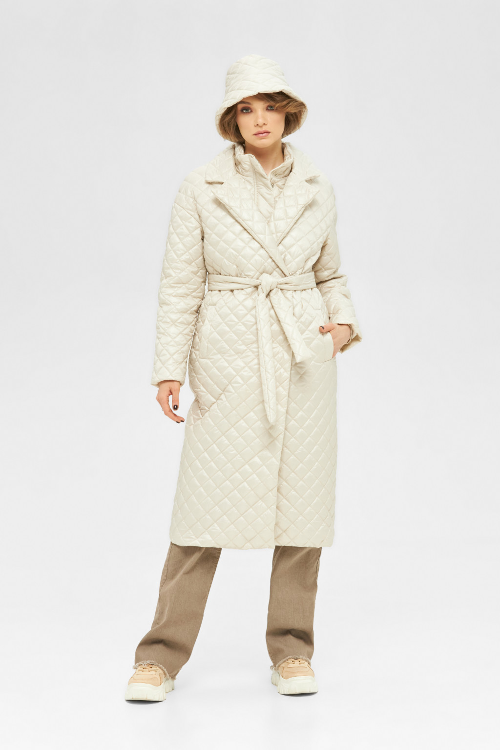 3107_73012 Демісезонний плащ Mila Nova ПВ-252 молоко - Зображення 1