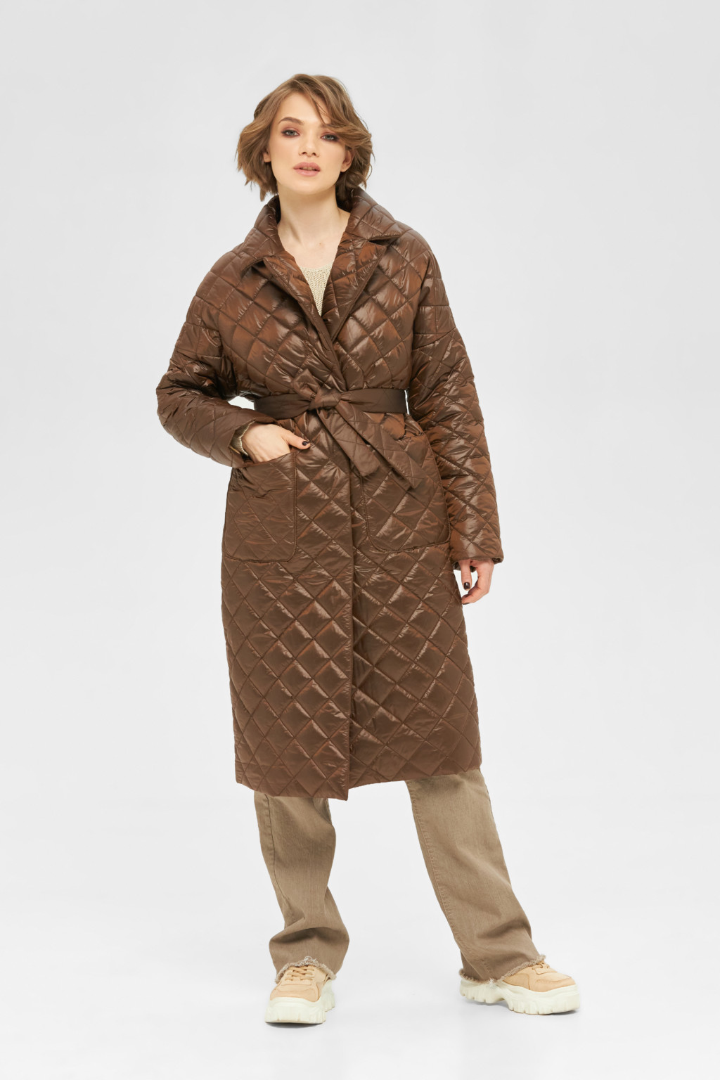 Демисезонный плащ Mila Nova ПВ-254 шоколад — изображение 1