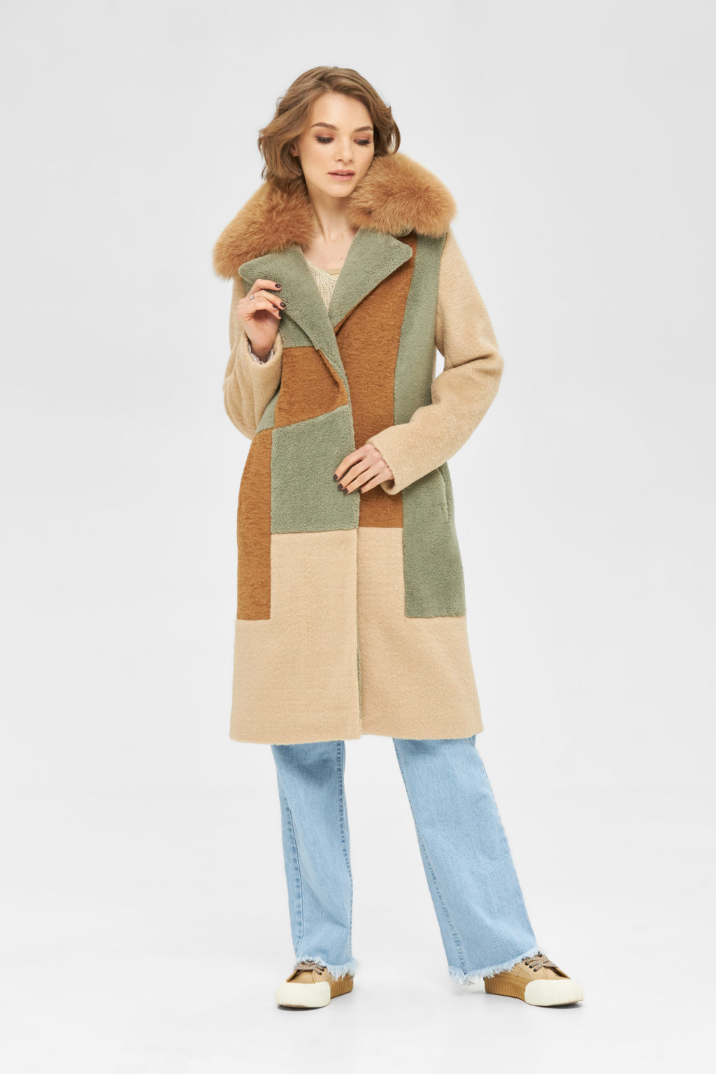 3145_10403 Зимнее пальто Mila Nova ПВ-104 бежевое — изображение 1