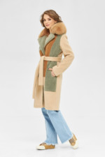 Зимнее пальто Mila Nova ПВ-104 бежевое — изображение 2