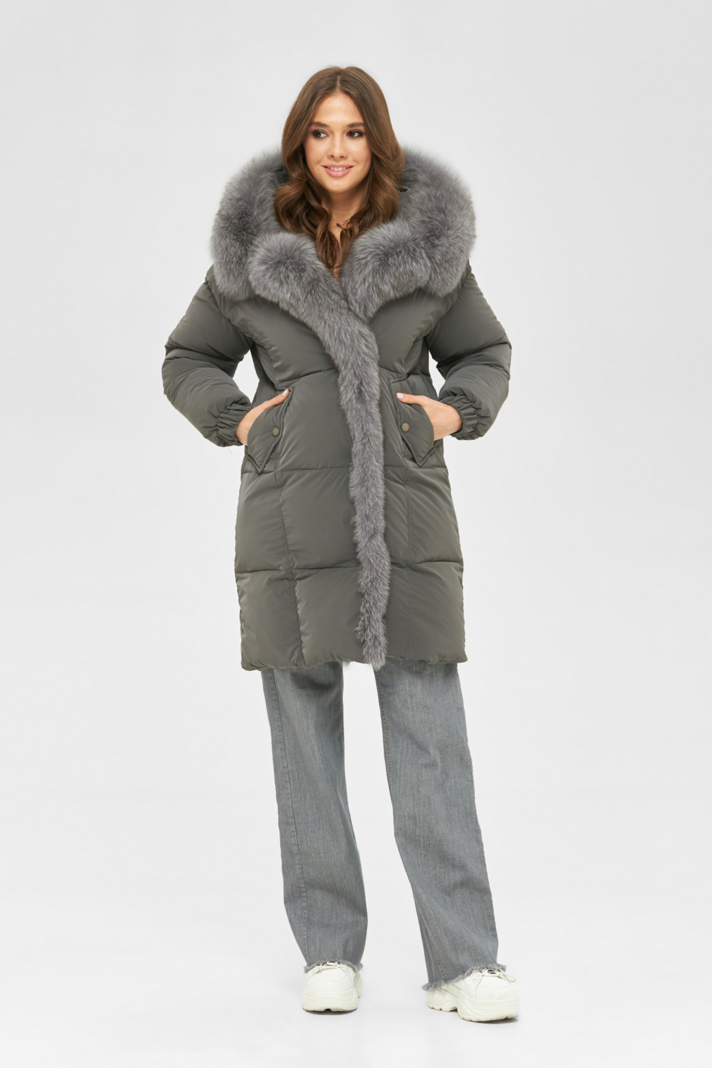Зимова куртка Mila Nova К-170 сіра - Зображення 1