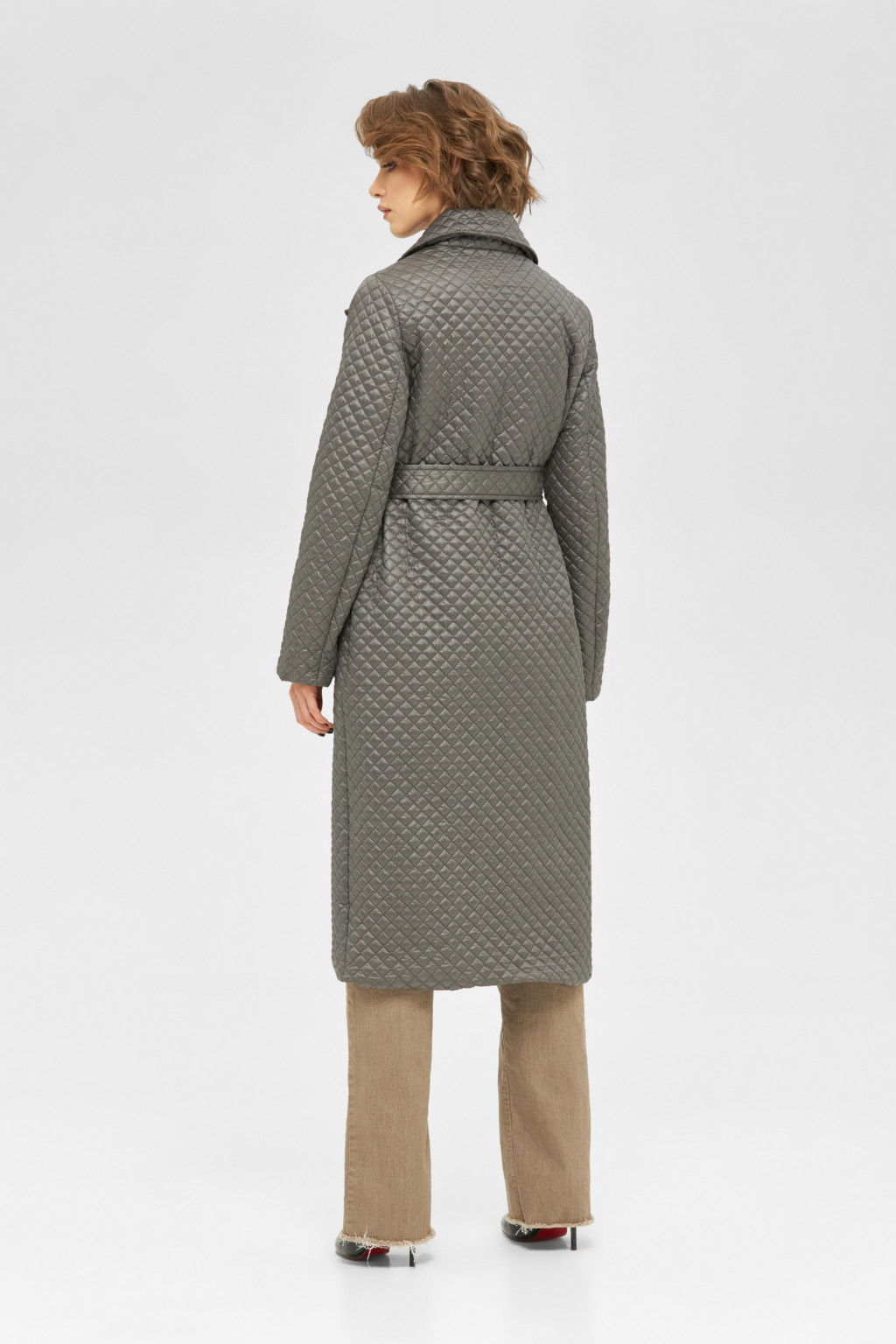 Демисезонный плащ Mila Nova ПВ-256 серый — изображение 2