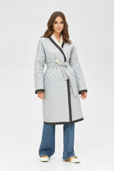 Демисезонный плащ Mila Nova ПВ-253 светло-серый