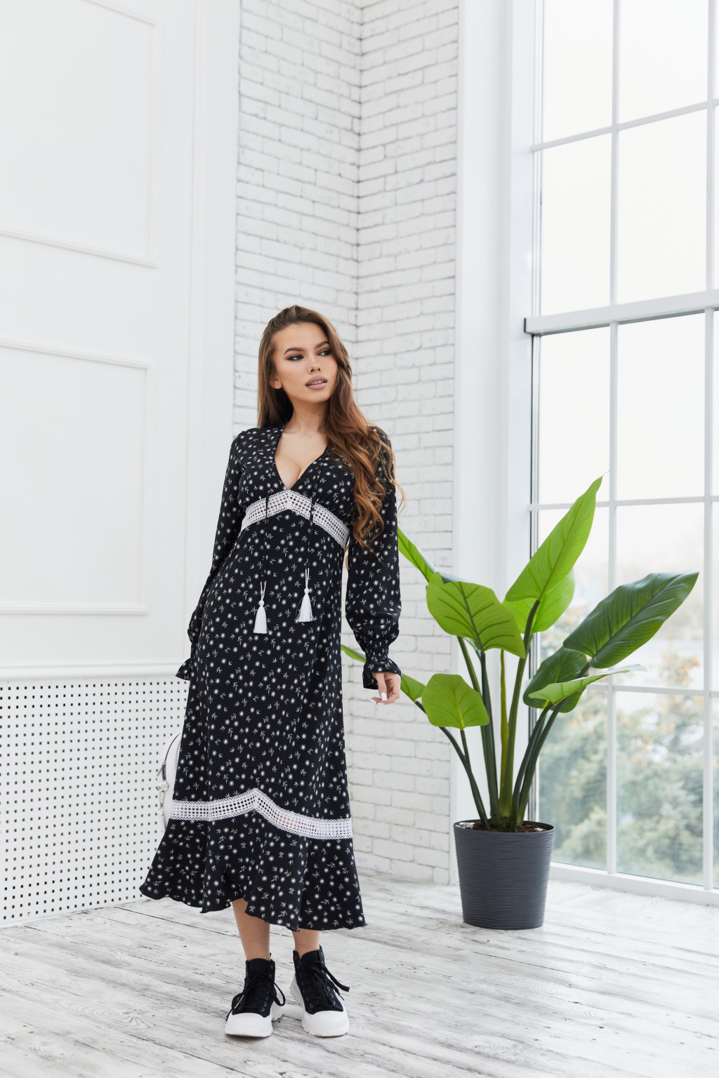 Летнее платье Mila Nova Ф-123 черное — изображение 1