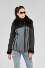 Зимняя дубленка Mila Nova Д-45 синяя