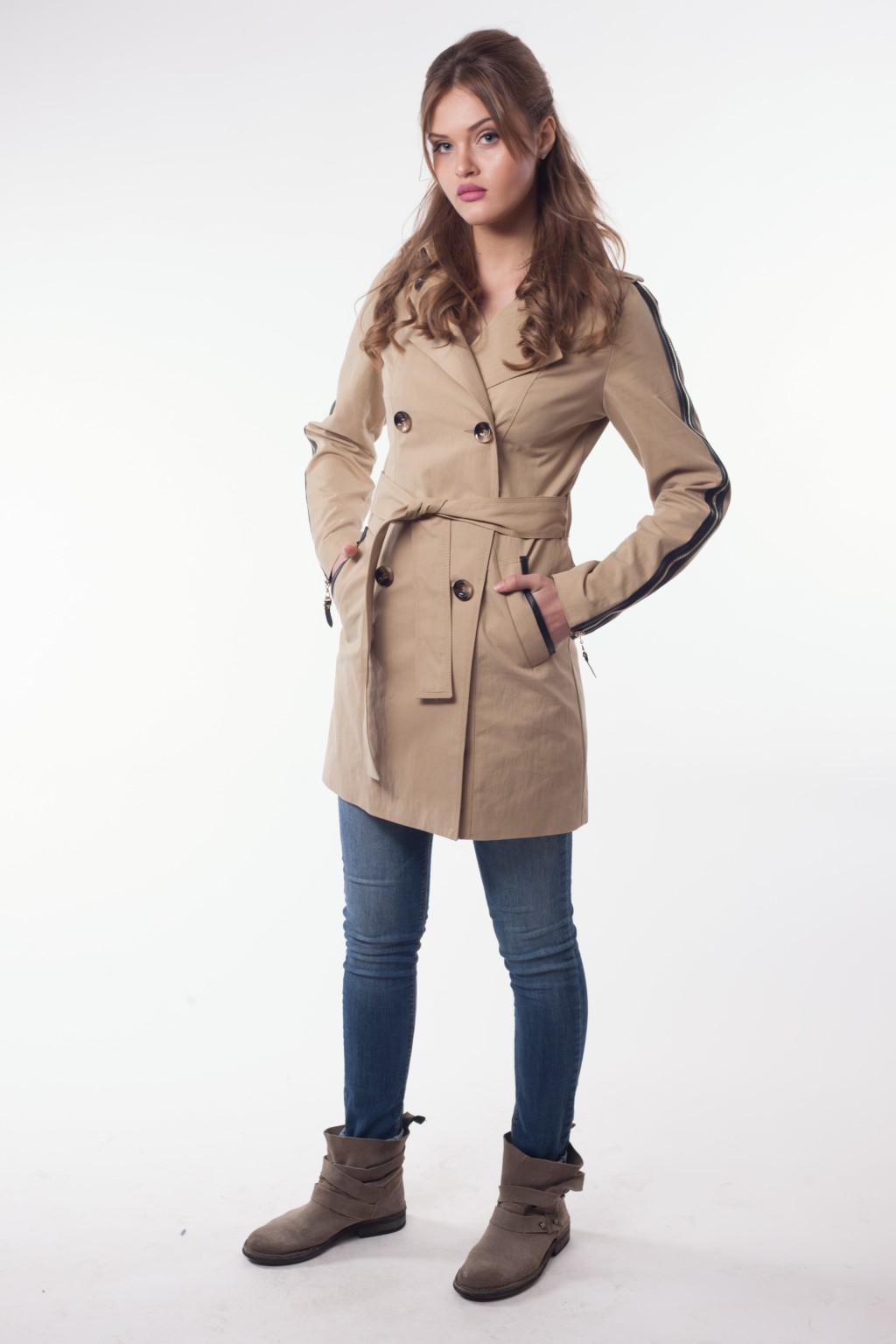 Демисезонный плащ Mila Nova С-31 бежевый — изображение 2