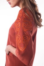 Демисезонное пальто Mila Nova С-33 терракот — изображение 2