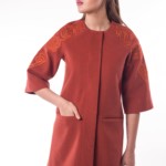 Демисезонное пальто Mila Nova С-33 терракот