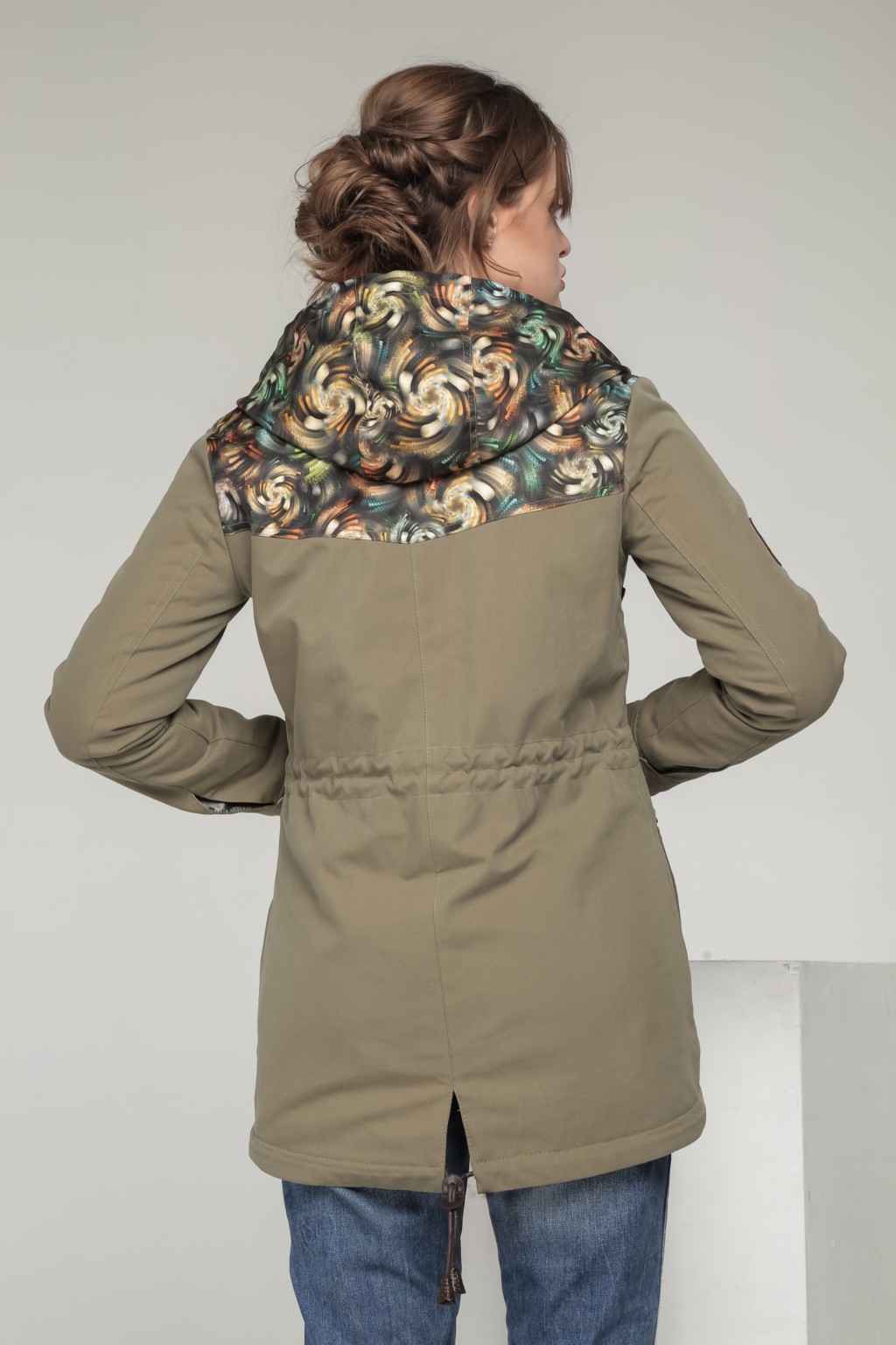 Демисезонная парка Mila Nova С-18 хаки — изображение 3