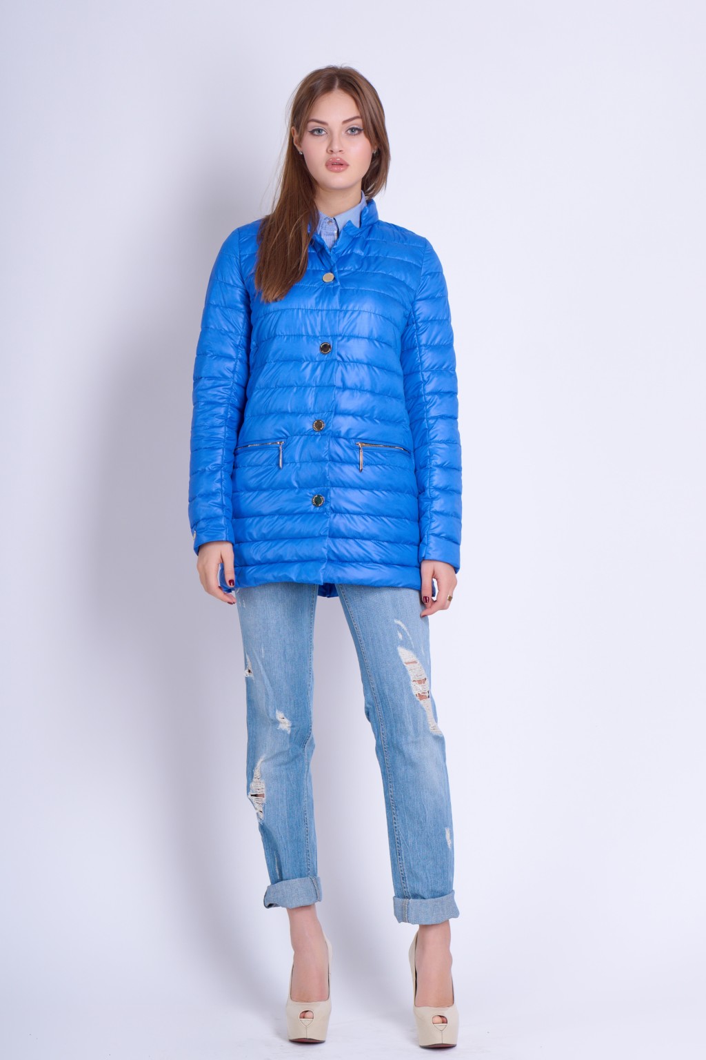 399_46306 Демисезонная куртка Mila Nova С-17 электрик — изображение 1