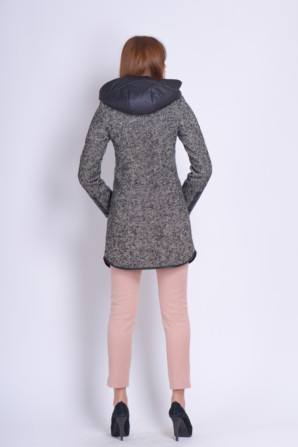 Демисезонное пальто Mila Nova С-56 серый — изображение 3