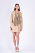 Демісезонний тренч Mila Nova С-68 бежевий - Зображення 2