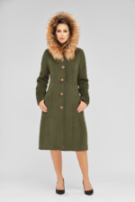 Зимняя дубленка Mila Nova Д-56 зеленый — изображение 2