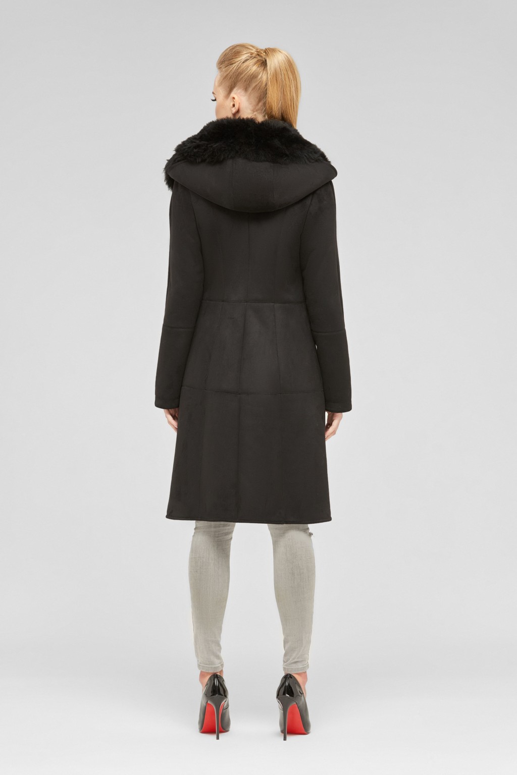 Зимняя дубленка Mila Nova Д-61 черная — изображение 2