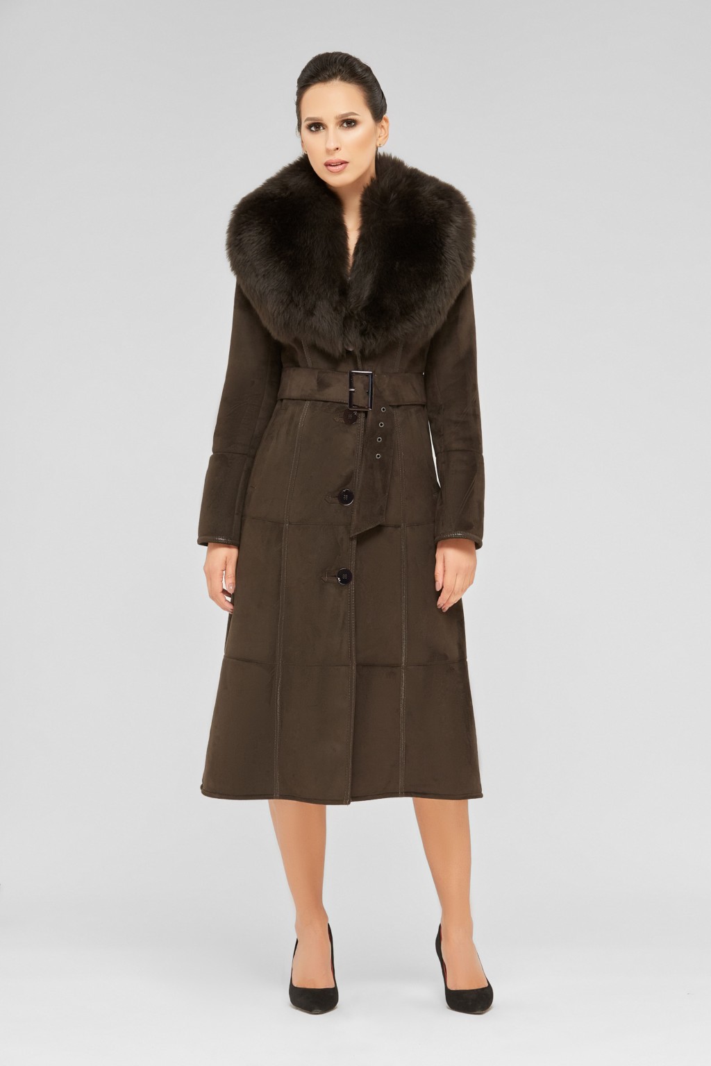 Зимова дублянка Mila Nova Д-69 шоколад - Зображення 1