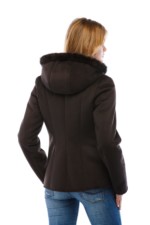 Зимняя дубленка Mila Nova Д-108 шоколад — изображение 2